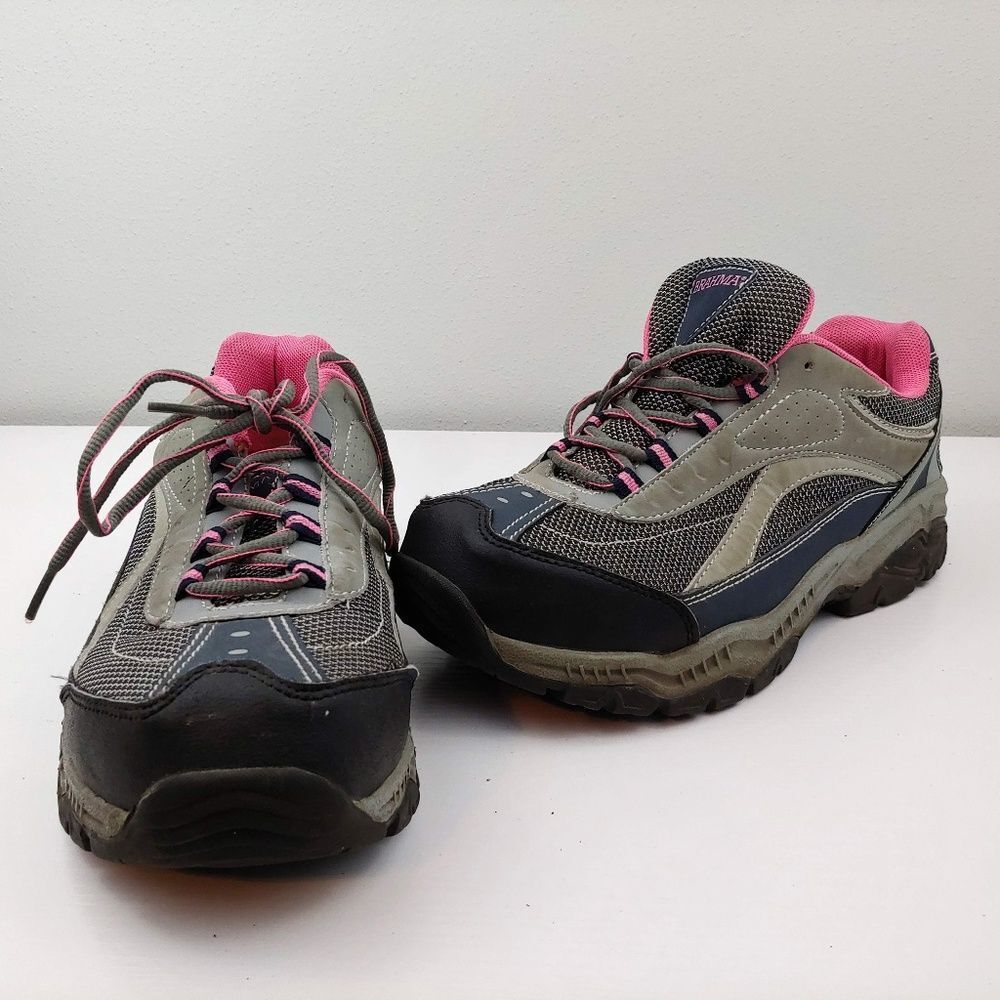 Womens 9.5 Brahma tennis shoes‎ gray pink black